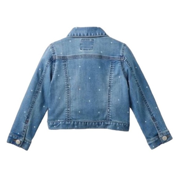 NEW OshKosh B'gosh Toddler Girls' Dot Print Denim Jacket - Picture 2 of 8